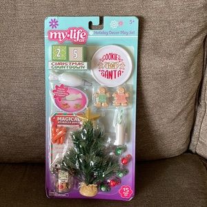 2022 My Life As Christmas Holiday Decor Doll Play Set Tree Cookies Countdown